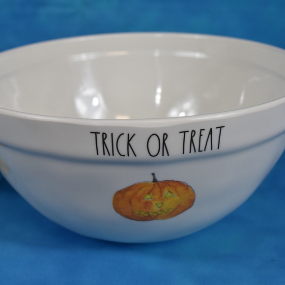 Rae Dunn Large "Trick or Treat" Pumpkin Bowl - Picture 2 of 3